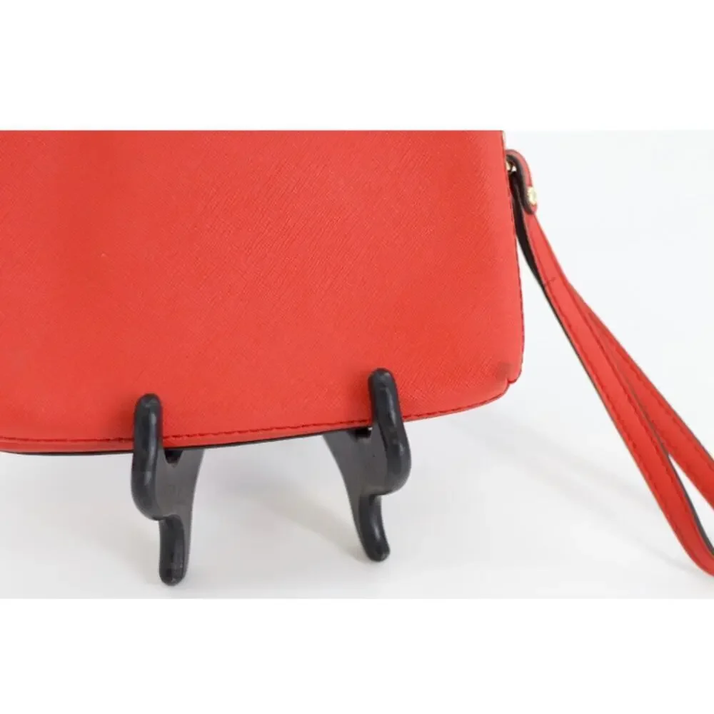 Michael Kors red leather wristlet. - Picture 4 of 11